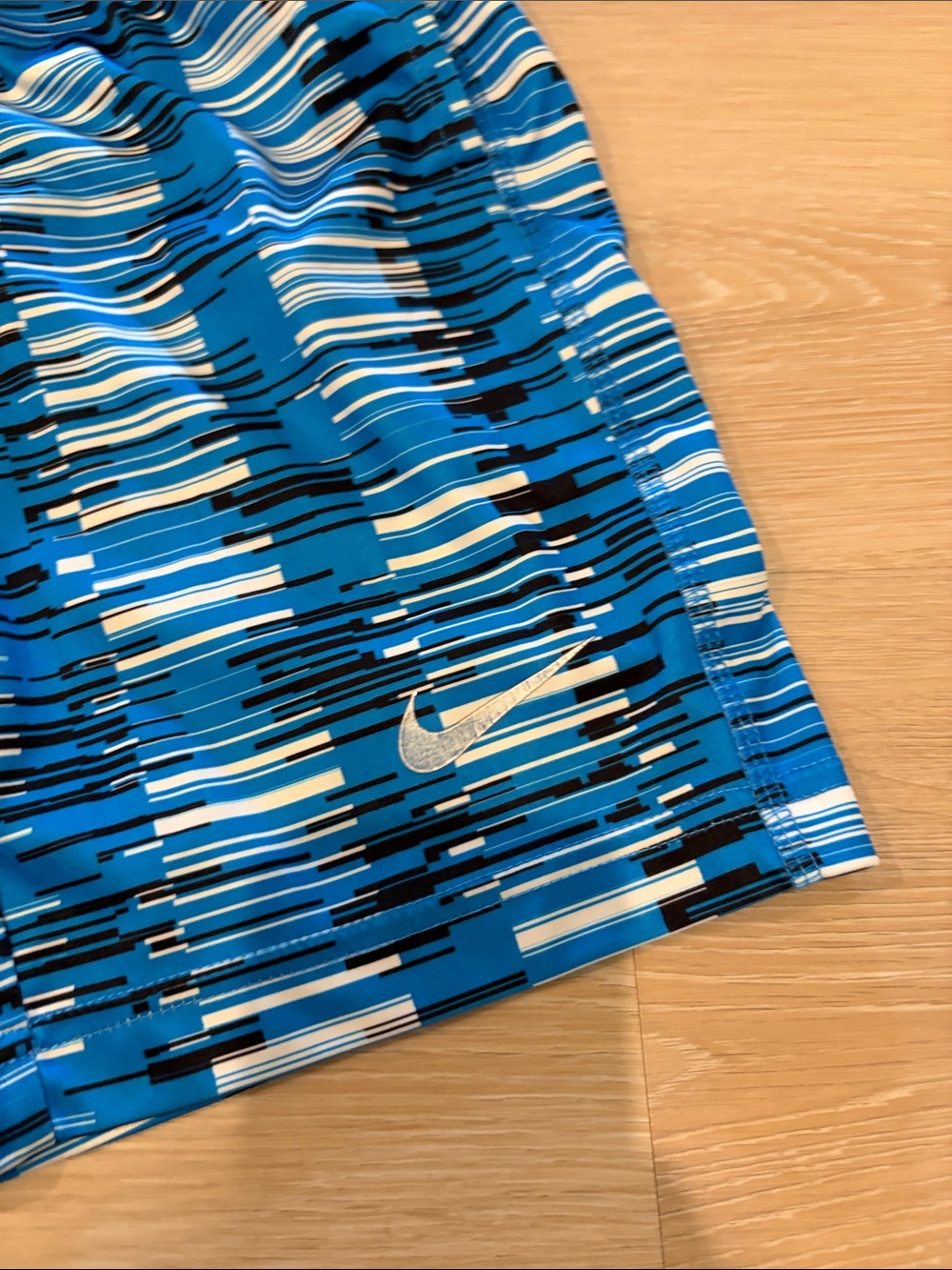 Nike Blue Multi-Stripe Performance Shorts - Picture 2 of 4
